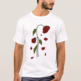 Camiseta Petais em queda - Rosa de arte estética esética es