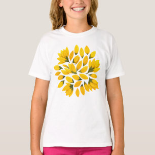 Camiseta Pétalas de Girassol – Desenho Floral Brilhante par