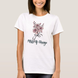 Camiseta Pétalas de Mudança, Flor de Cerejeira