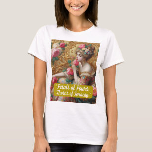 Camiseta "Pétalas de Poder, Espinhos de Tenacidade."