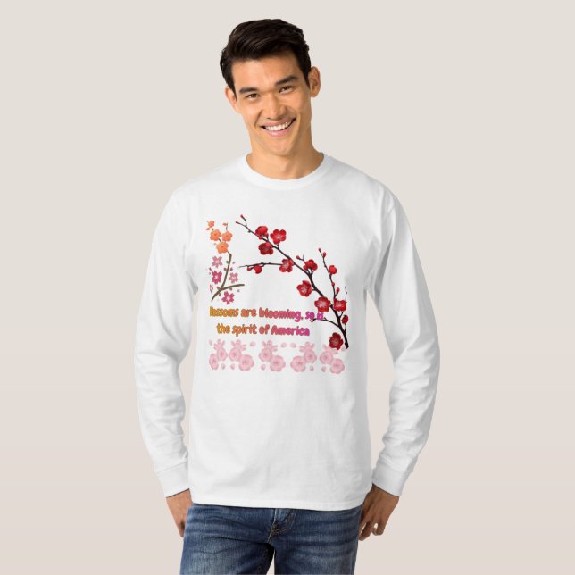 Camiseta Pétalas em Harmonia Rosa Branco (Frente Completa)