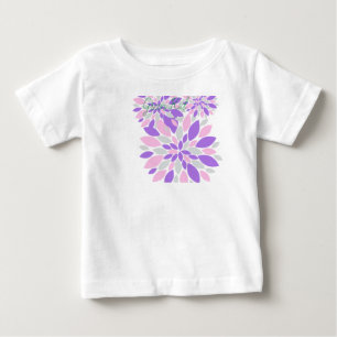 Camiseta Pétalas Mágicas Flores Roxas