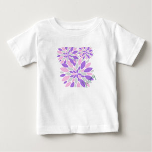 Camiseta Pétalas Mágicas Flores Roxas