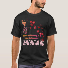 Camiseta Petals in Pink Harmony black