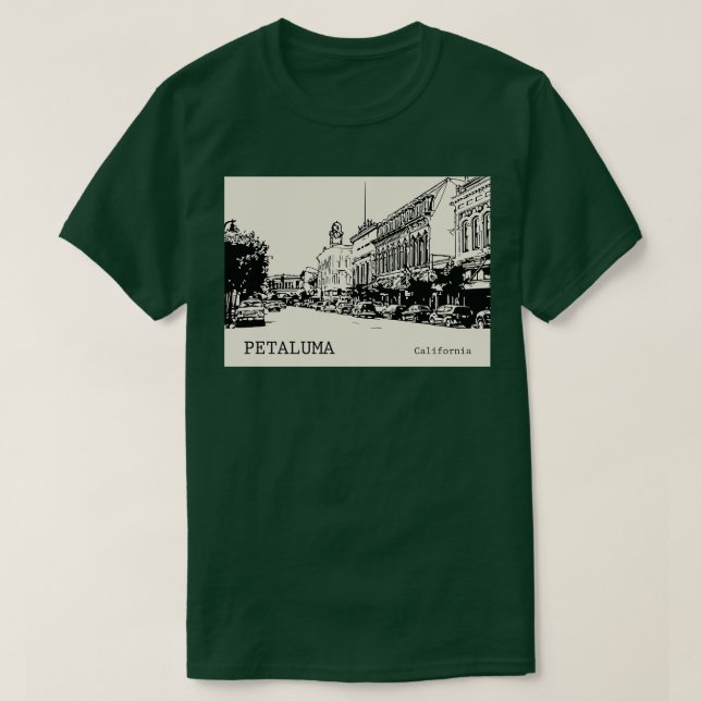 Camiseta Petaluma California TShirt 1 (Frente do Design)