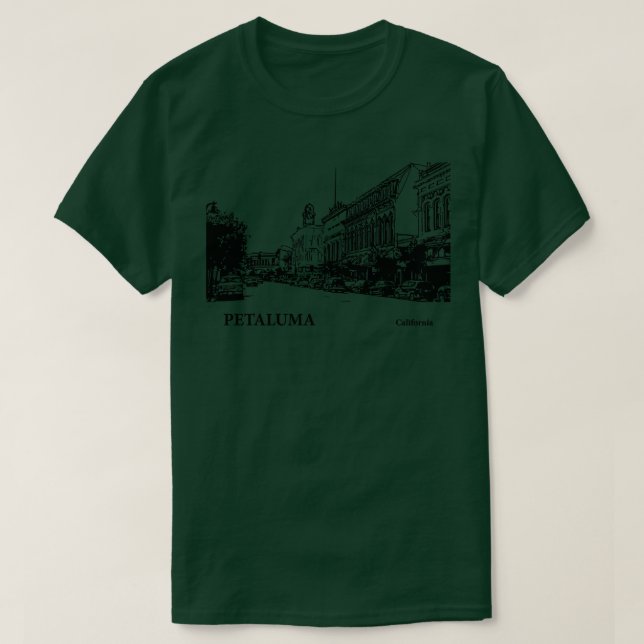 Camiseta Petaluma California TShirt 3 (Frente do Design)