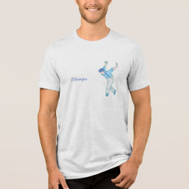 Camiseta Petanca, jogador de boule masculino de azul