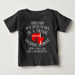 CAMISETA PETE HEGSETH MORRE COM BOLA NA BOCA E UM TRAVESTI
