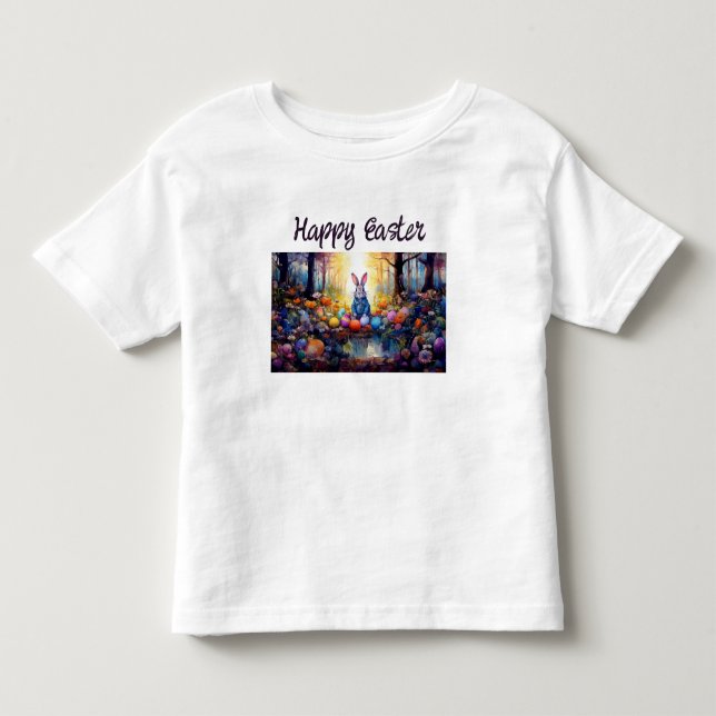 Camiseta Peter Easter Bunny com Ovos de Páscoa (Frente)
