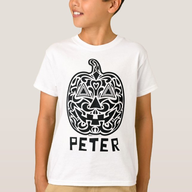 Camiseta Peter Halloween Sugar Skull Design (Frente)