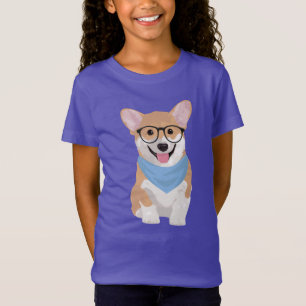 Camiseta Peter o filhote de cachorro azul do Corgi do