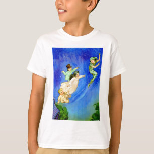 CAMISETA PETER PAN, WENDY, JOHN E MICHAEL VOAM AFASTADO