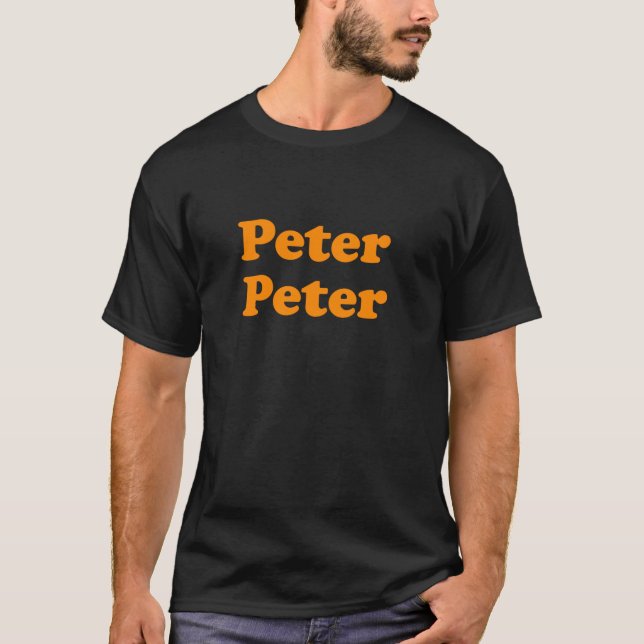 Camiseta Peter Peter Matching Couple Pumpkin Eater Hallowee (Frente)