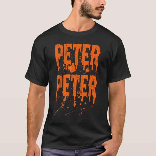 Camiseta Peter Peter Pumpkin Comendo Costume Correspondendo (Frente)