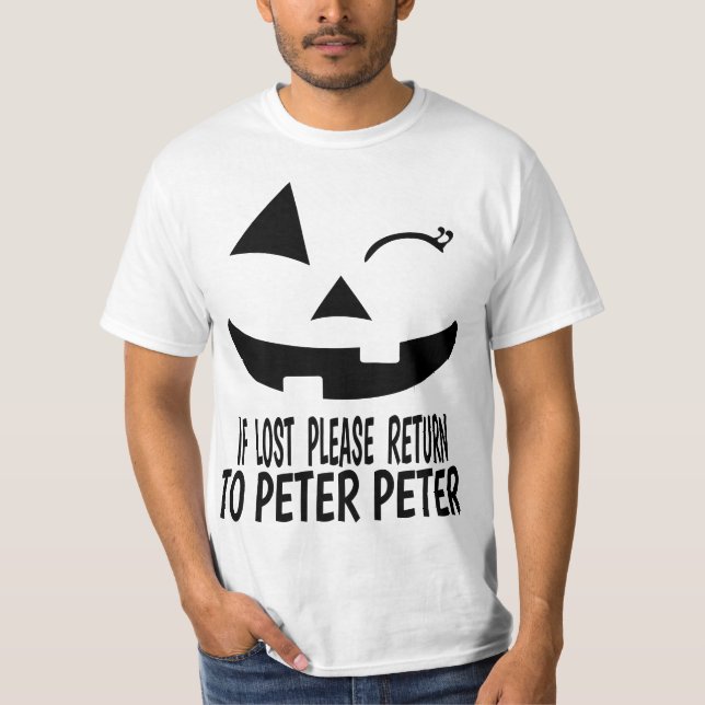 Camiseta Peter Peter Pumpkin Eater Wife Couples Costume  (Frente)