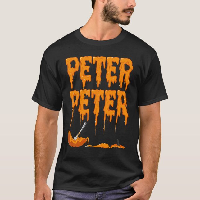 Camiseta Peter Peter Pumpkin no Halloween (Frente)