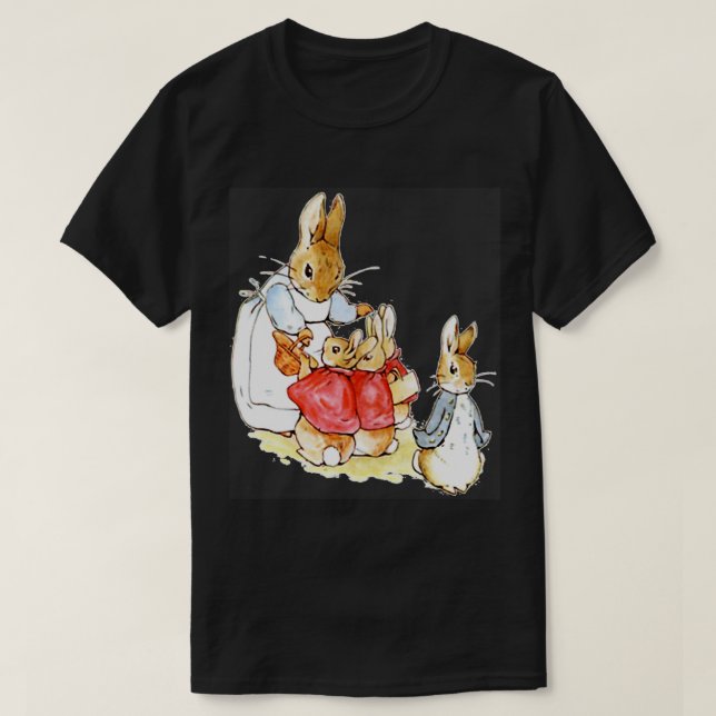 Camiseta Peter Rabbit e Família. (Frente do Design)
