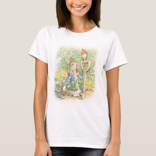 Camiseta Peter Rabbit In Garden - Beatrix Potter (Frente)