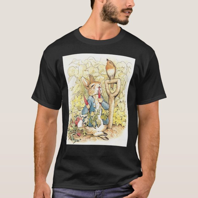 Camiseta Peter Rabbit no Jardim - Beatrix Potter — Classifi (Frente)