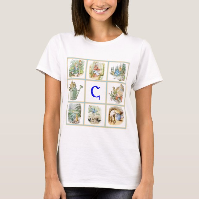 Camiseta PETER RABBIT para crianças cujo nome começa com C (Frente)