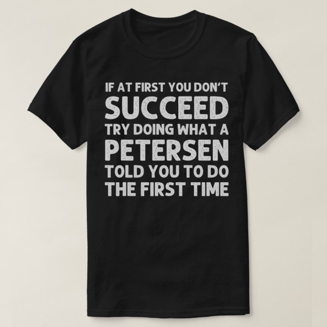 Camiseta PETERSEN Funny Surname Family Tree Birthday Reunio (Frente do Design)