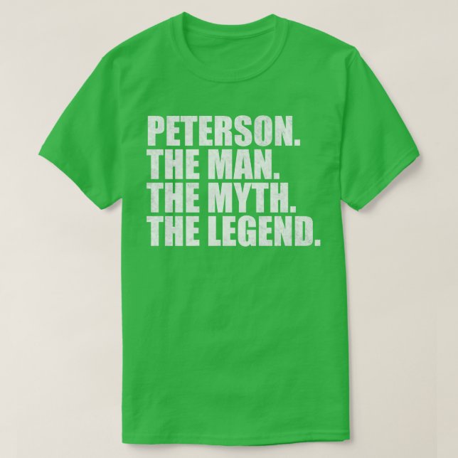 Camiseta Peterson Nome da família Peterson sobrenome Pe (Frente do Design)