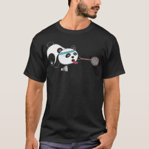 Camiseta Petiscos de Badminton de Animais Panda