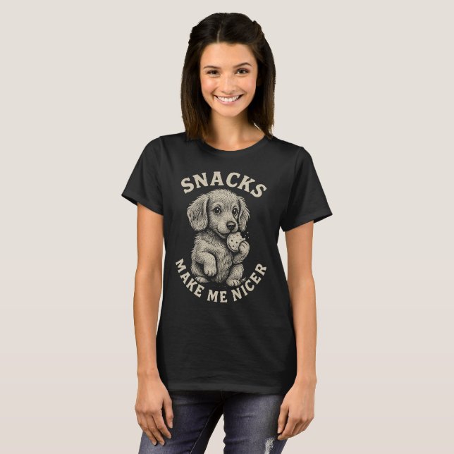 Camiseta Petiscos Me Tornam Mais Simpático Labrador Cachorr (Frente Completa)
