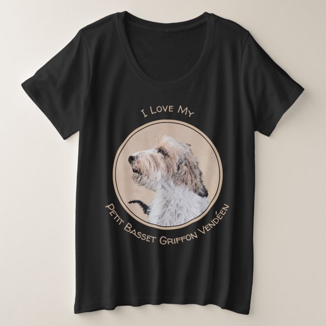 Camiseta Petit Basset Griffon Vendéen Painting - Arte Canin (Frente do Design)