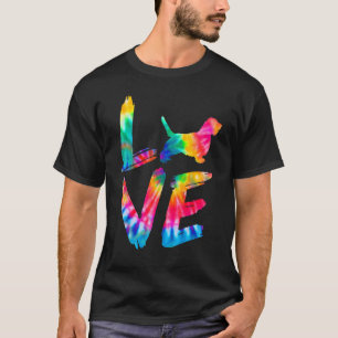 Camiseta Petit Basset Griffon Vendeen Tie Dye Amor Cão Mãe