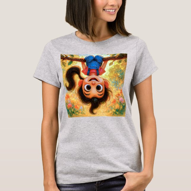 Camiseta Petite fille amusante (Frente)