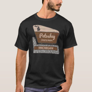 Camiseta Petoskey State Park Michigan MI Sinal de boas-vind