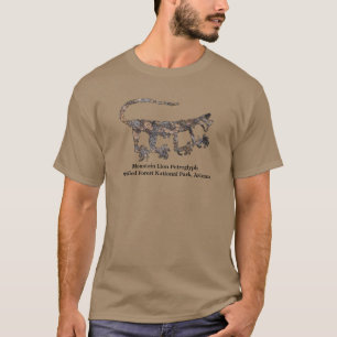 Camiseta Petroglife do Leão de Montanha