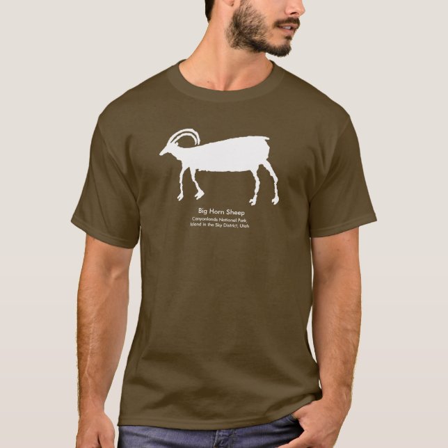 Camiseta Petroglyph dos carneiros do Big Horn (Frente)