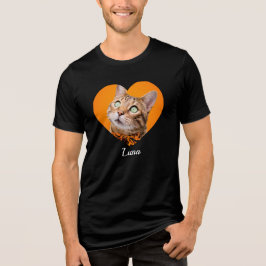 Camiseta Pet's Cute Modern Typography Name and heart Photo