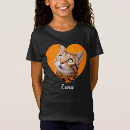 Camiseta Pet's Cute Modern Typography Name and heart Photo