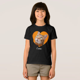 Camiseta Pet's Cute Modern Typography Name and heart Photo