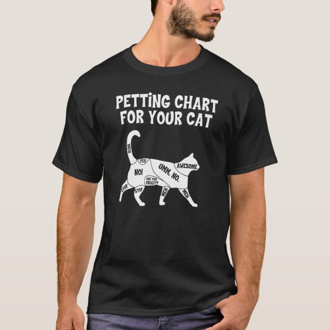 Camiseta Petting Chart For Cats Cat Owner (Frente)