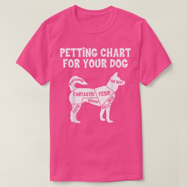 Camiseta Petting Chart For Dog Lover Dog Proprietário  (Frente do Design)