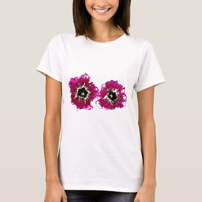 Camiseta Petúnias de Verão (Frente)
