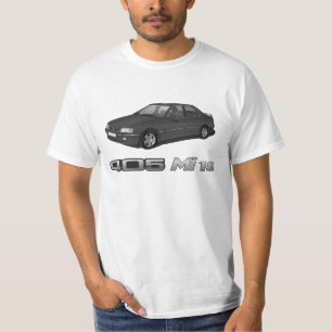 Camiseta Peugeot 405 com crachá metálico do MI 16, DIY