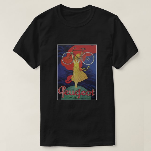 Camiseta Peugeot Vintage Bicycle Poster Essential (Frente do Design)