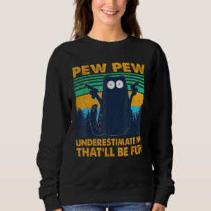 Camiseta Pew Gato Negro Subestima Que Seja Divertido