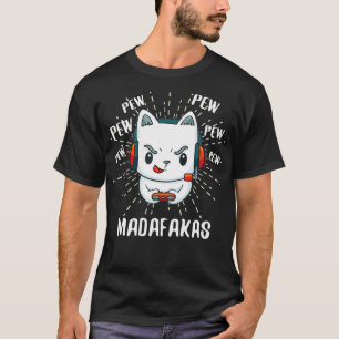 Camiseta Pew Louco Madafakas Gaming Engraçado Pew Gamer Pew