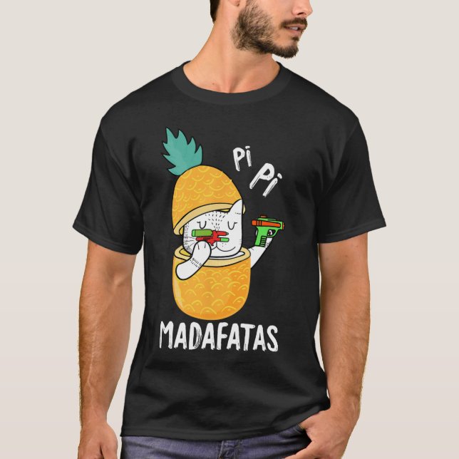 Camiseta Pew Pew Madafakas Dia do Pi Gato Engraçado Profess (Frente)