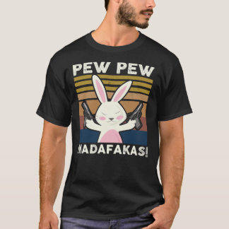 Camiseta Pew Pew Madafakas Funny Bunny Amantes Gift Coelho 