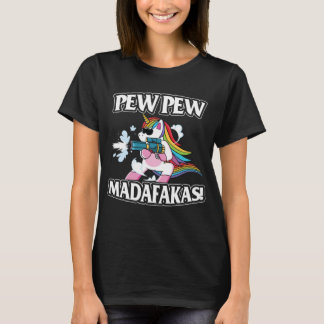Camiseta Pew Pew Madafakas Unicorn Lover Gifts
