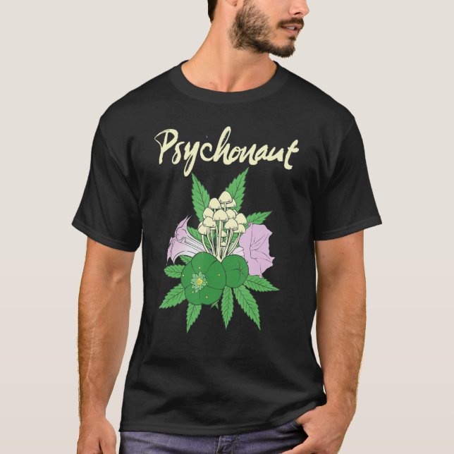 Camiseta Peyote Cactus Mescaline Psychedelic Goa Entheogeni (Frente)