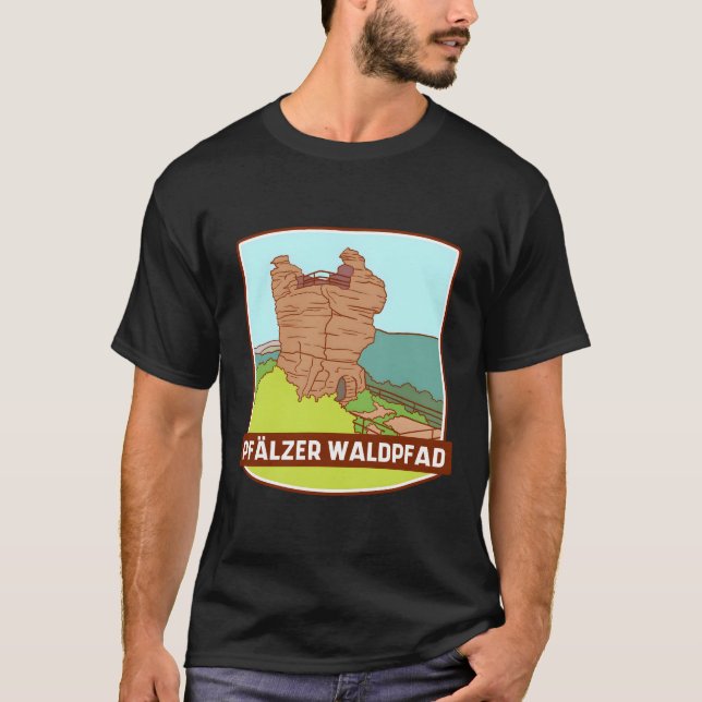 Camiseta Pf � lzer Waldpfad, Palatinado Forest Trail - Alem (Frente)