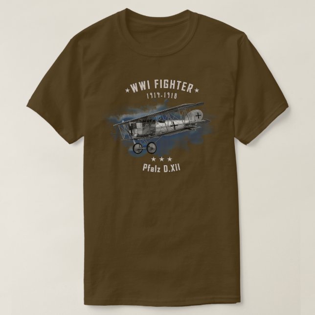 Camiseta Pfalz WWI Fighter Aeronave 1 (Frente do Design)
